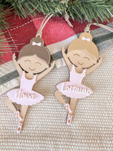 Load image into Gallery viewer, Ballerina Ornament | Personalized girls Christmas ornament | girls dance ornament | girls ballet ornament