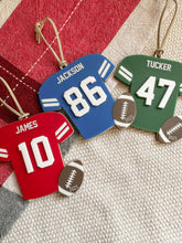 Load image into Gallery viewer, Personalized Football Ornament | Custom Football Christmas Ornament | Football ornament | Personalized Football Keepsake