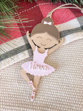 Load image into Gallery viewer, Ballerina Ornament | Personalized girls Christmas ornament | girls dance ornament | girls ballet ornament