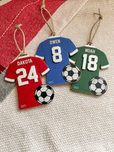 Load image into Gallery viewer, Personalized Soccer Ornament | Custom Soccer Christmas Ornament | Soccer ball ornament | Personalized Soccer Keepsake | Personalized Fútbol