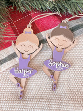 Load image into Gallery viewer, Ballerina Ornament | Personalized girls Christmas ornament | girls dance ornament | girls ballet ornament