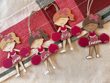 Load image into Gallery viewer, Cheerleader Ornament | Personalized girls Christmas ornament | girls dance ornament | girls cheer ornament