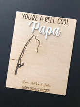 Load image into Gallery viewer, Father’s Day Fishing Handprint board