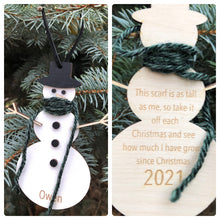 Load image into Gallery viewer, Snowman Growth Ornament