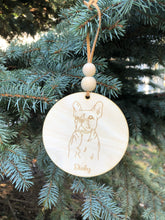 Load image into Gallery viewer, Custom Hand Drawn Ornament - Laser engraved