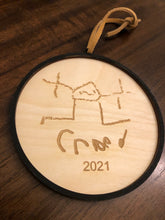 Load image into Gallery viewer, Child’s Drawing Engraved Ornament