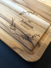 Load image into Gallery viewer, 14.5" x 10" Teak Charcuterie Board (custom engraving included)