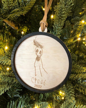 Load image into Gallery viewer, Child’s Drawing Engraved Ornament