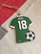 Load image into Gallery viewer, Personalized Soccer Ornament | Custom Soccer Christmas Ornament | Soccer ball ornament | Personalized Soccer Keepsake | Personalized Fútbol
