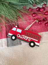 Load image into Gallery viewer, Firetruck Ornament
