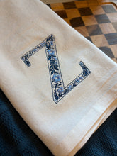 Load image into Gallery viewer, Floral Monogram Tea Towel
