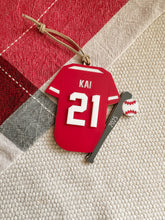 Load image into Gallery viewer, Personalized Baseball Ornament | Custom Baseball Christmas Ornament | Baseball ornament | Personalized Baseball Keepsake
