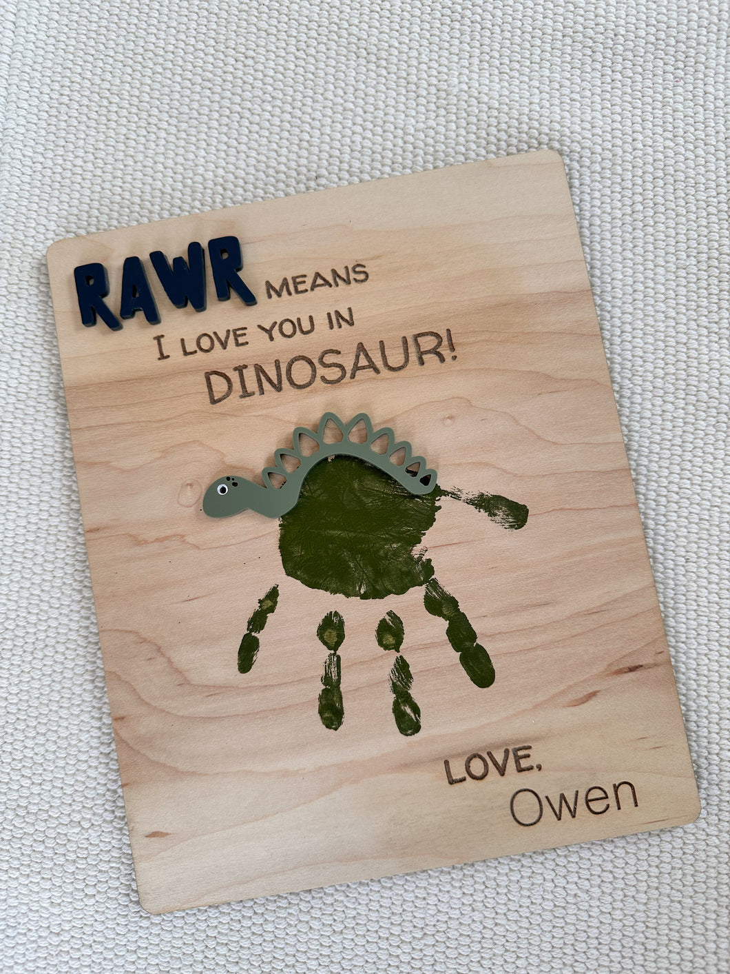 I love you in dinosaur sign