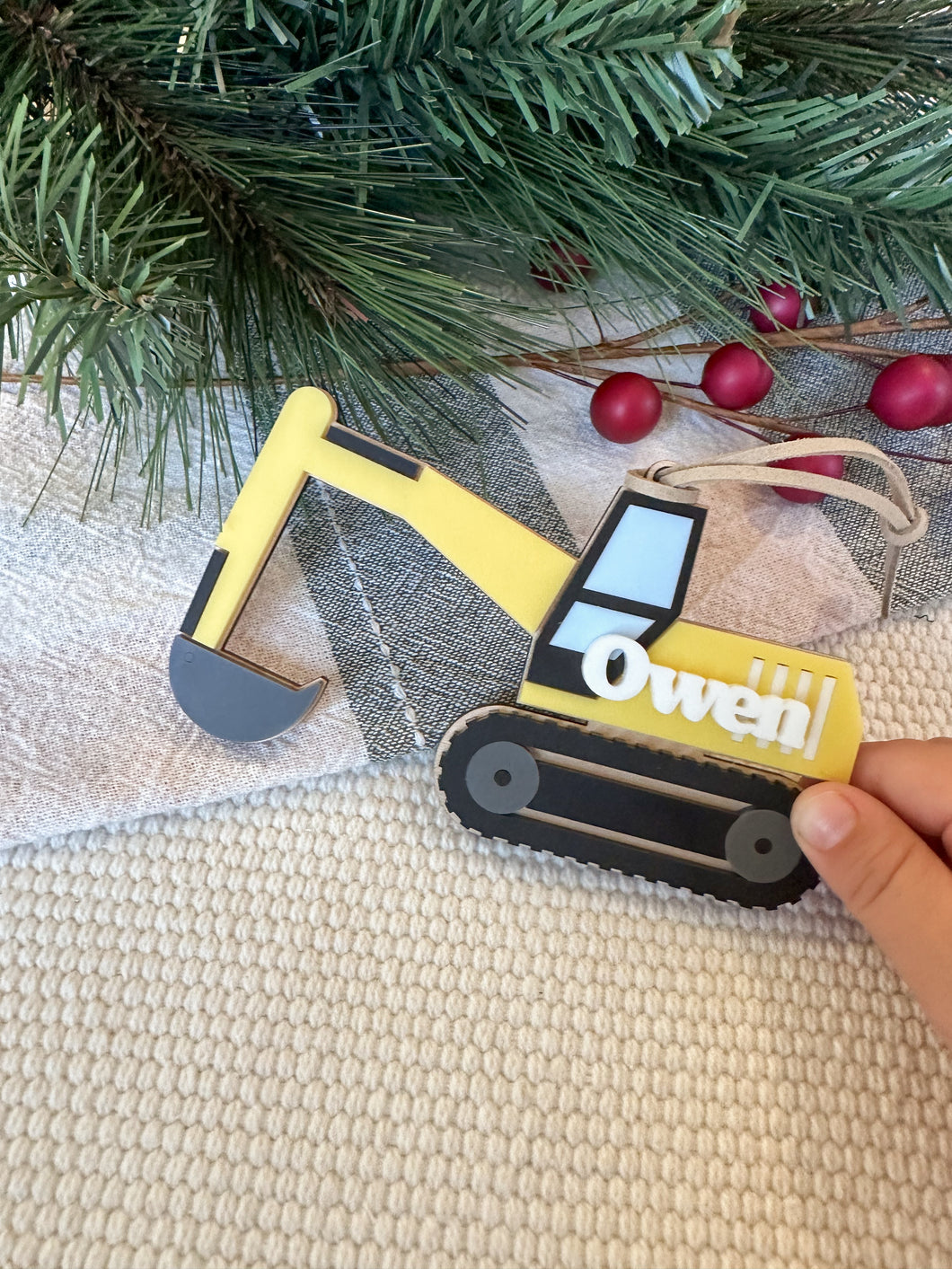 Excavator Ornament