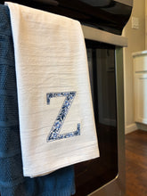 Load image into Gallery viewer, Floral Monogram Tea Towel
