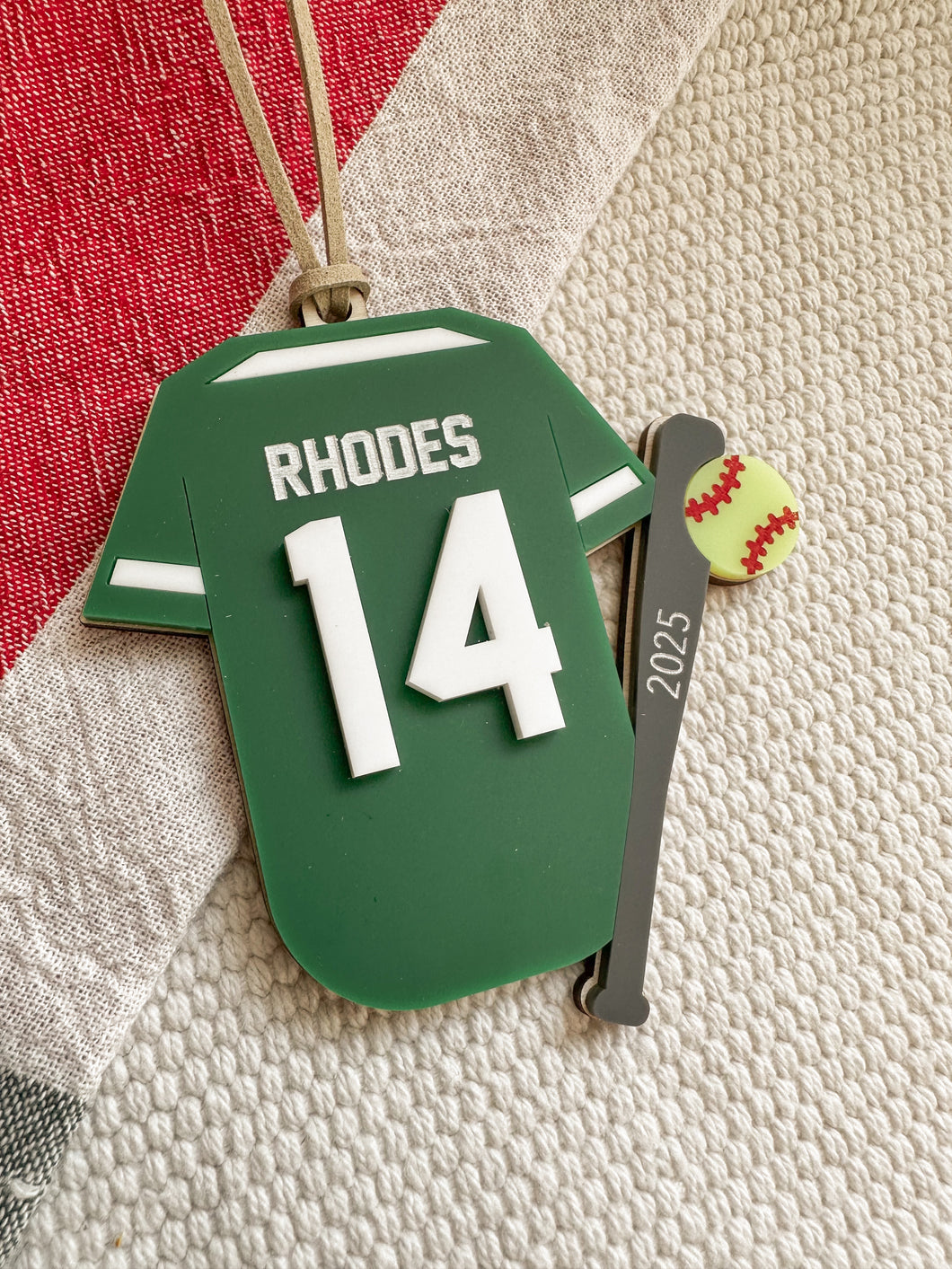 Personalized Softball Ornament | Custom Softball Christmas Ornament | Softball ornament | Personalized Softball Keepsake