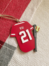 Load image into Gallery viewer, Personalized Softball Ornament | Custom Softball Christmas Ornament | Softball ornament | Personalized Softball Keepsake
