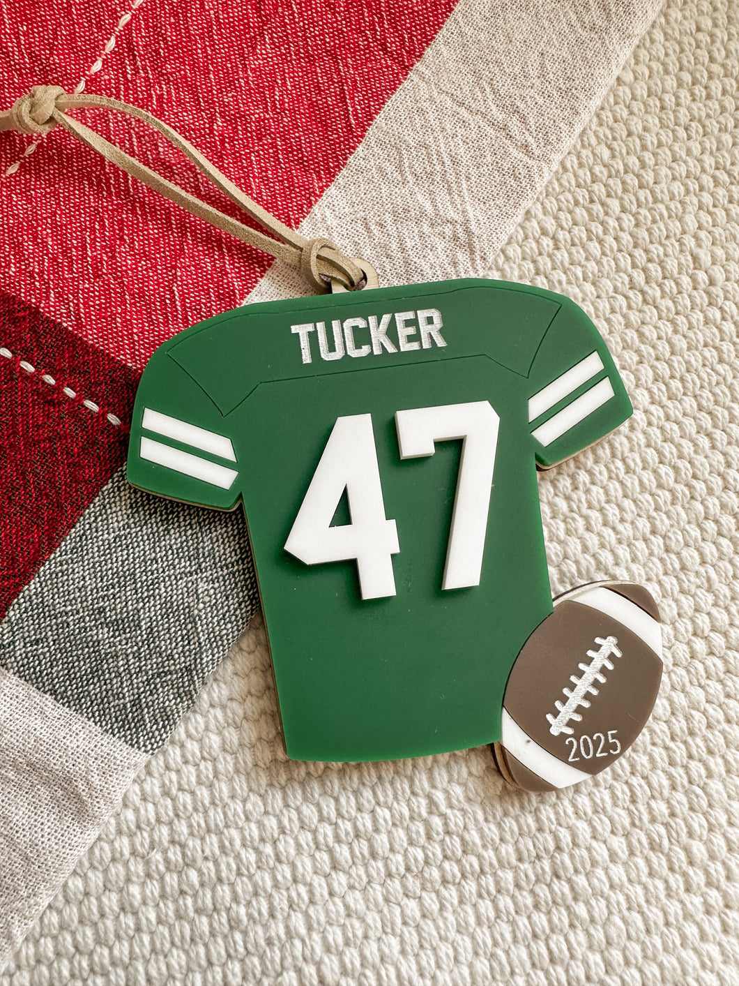 Personalized Football Ornament | Custom Football Christmas Ornament | Football ornament | Personalized Football Keepsake
