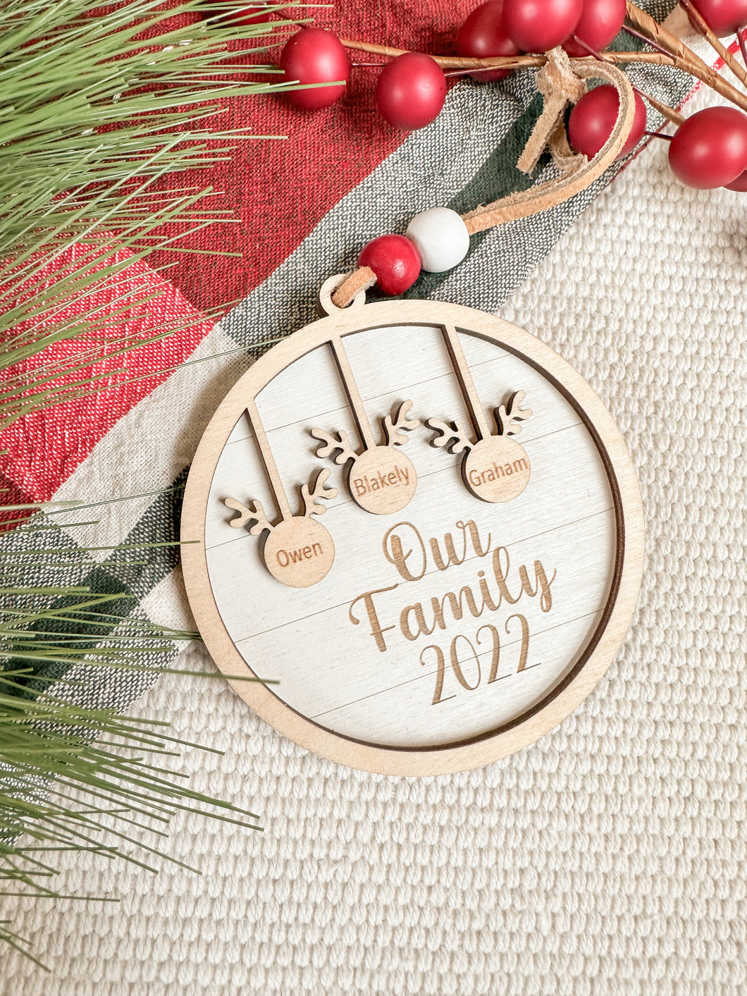 Reindeer Family Ornament