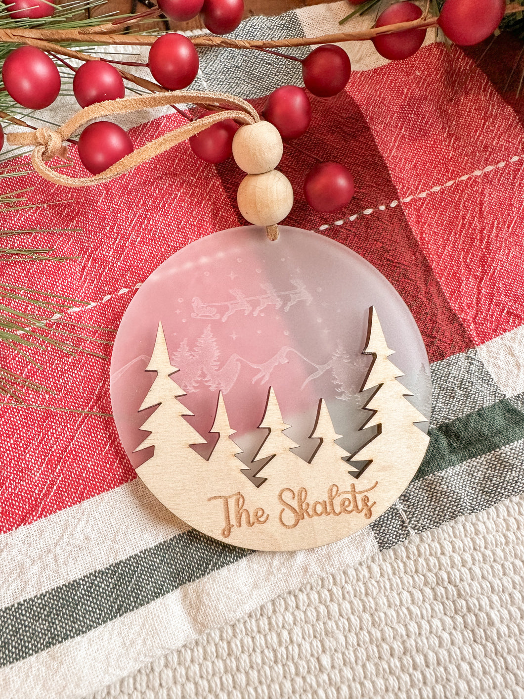 Personalized Winter Scene Ornament