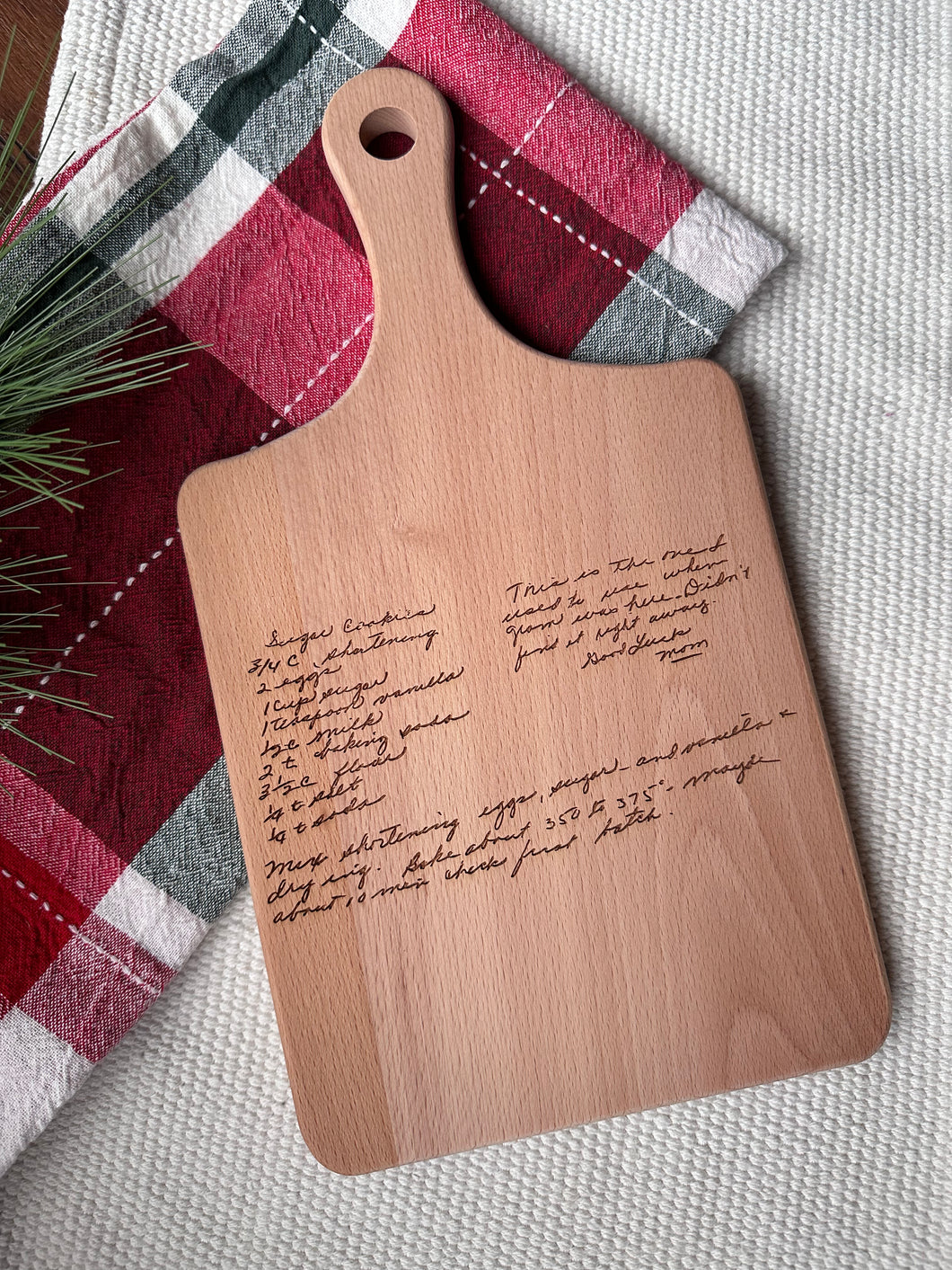 Handwritten Recipe Paddle Board