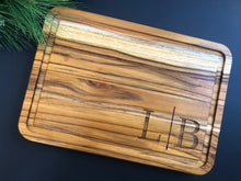 Load image into Gallery viewer, 14.5&quot; x 10&quot; Teak Charcuterie Board (custom engraving included)
