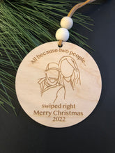 Load image into Gallery viewer, Custom Hand Drawn Ornament - Laser engraved
