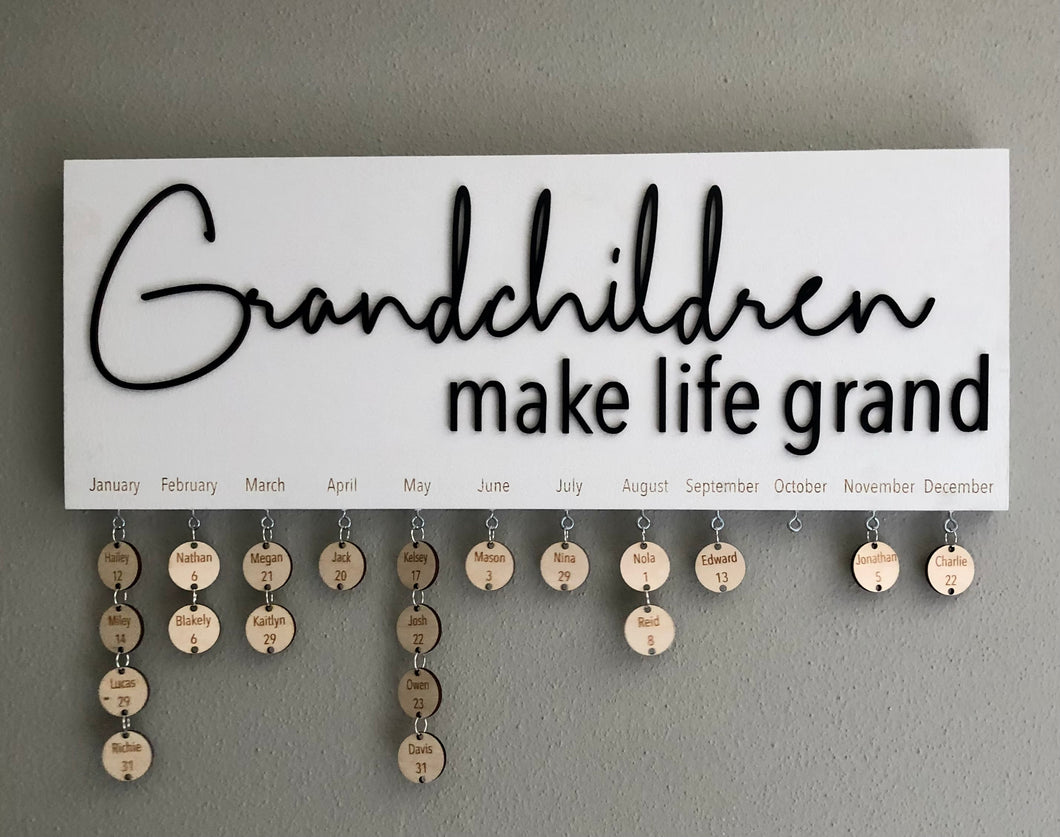 Family Birthday Calendar